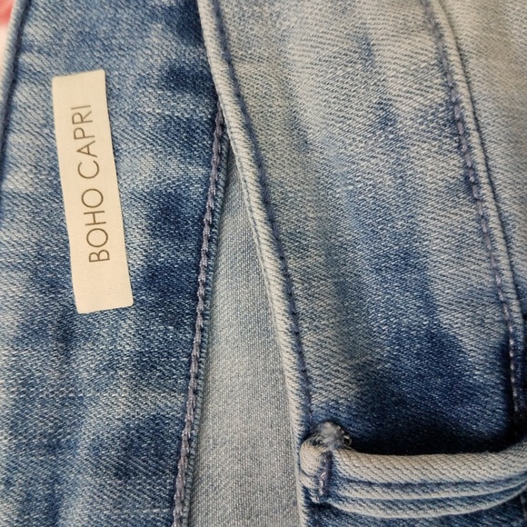 Vintage America Jeans Boho Capri Raw Hem 22 W - Picture 5 of 8